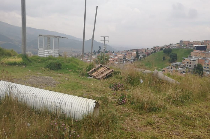 Vista del terreno en Usme para la construcción de proyecto de vivienda de interés prioritario